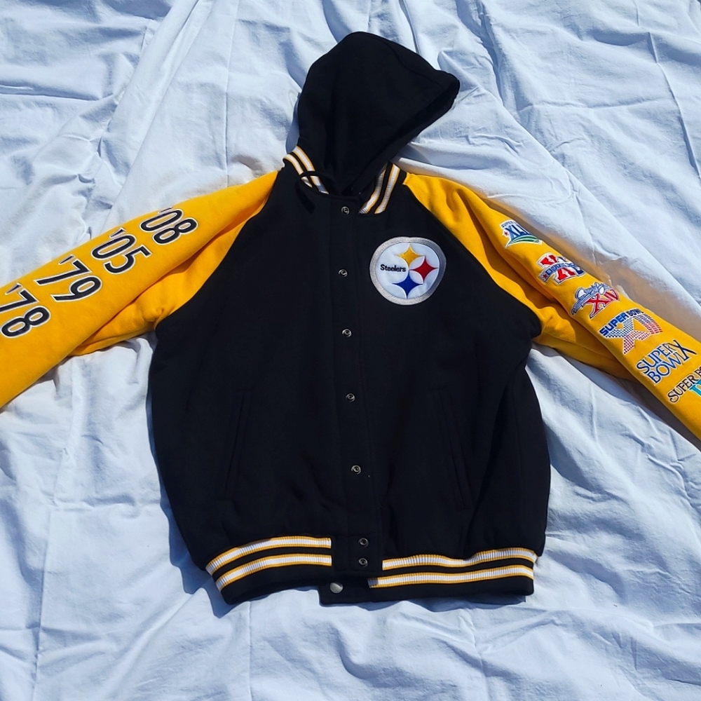 Vintage Offical NFL Pittsburgh Steelers Super Bowl Championship Varsity Jacket